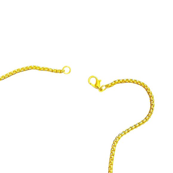 Wicked Witch Necklace 22in Gold Plated Silhouette Pendant Rhinestone Halo - Picture 5 of 11